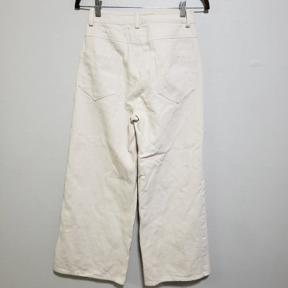 Tribe Alive Cream Wide Leg Jeans - Picture 5 of 15